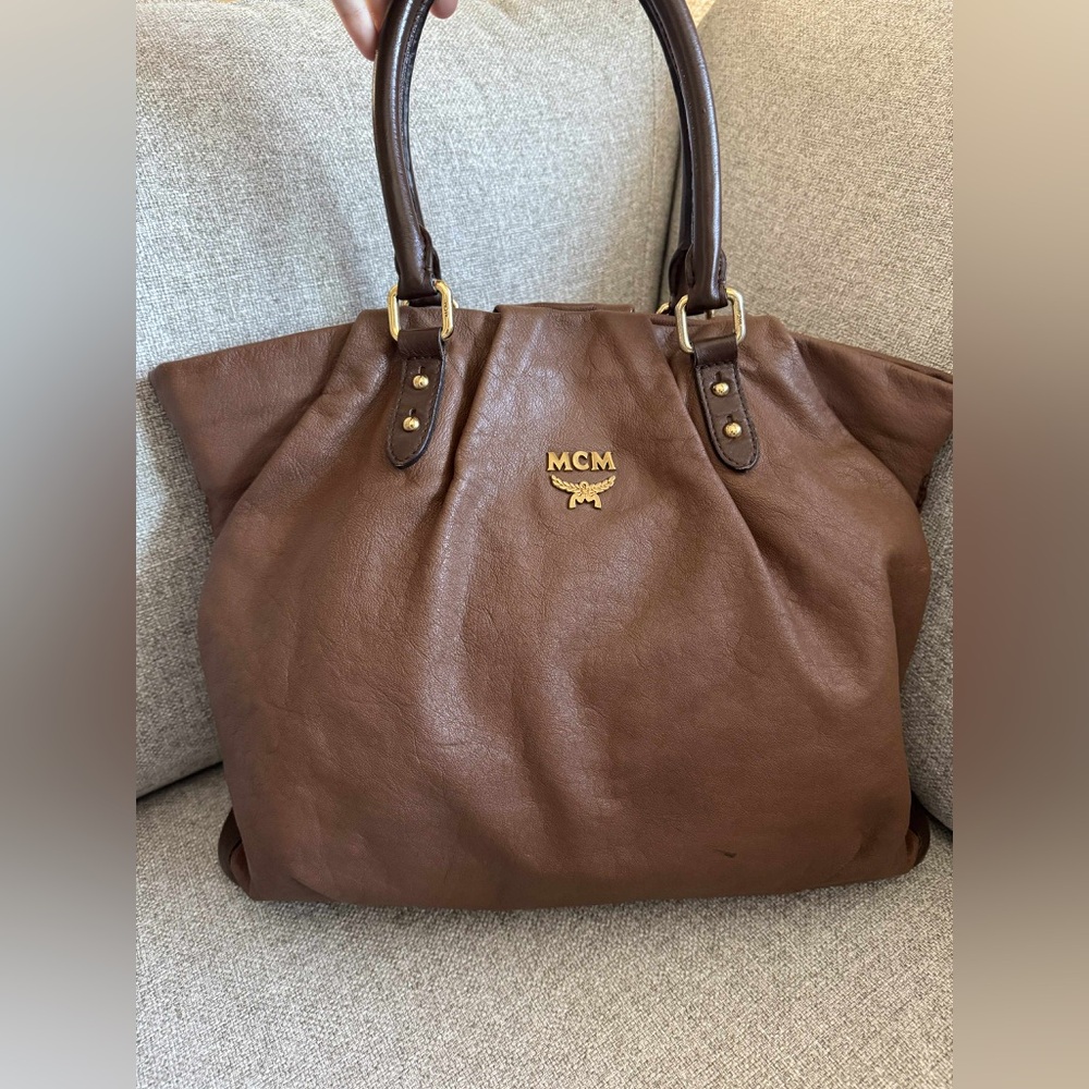 SOLD ❌ MCM Rich Brown Leather Tote